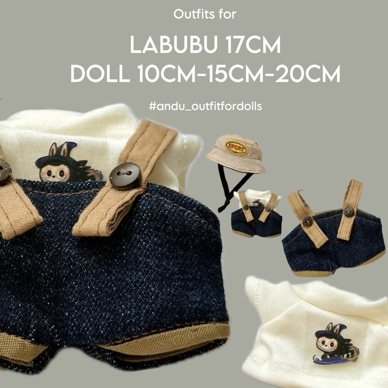 4-teiliges Puppenkleidung Set Für 15cm/17cm Labubu Fashion Dolls - Style 1 Mit Accessoires