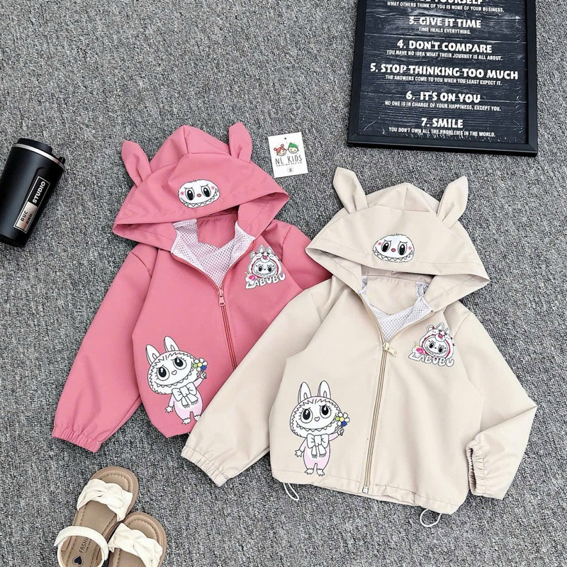 Labubu rabbit ear windbreaker for girls 10-20kg | Shopee Malaysia