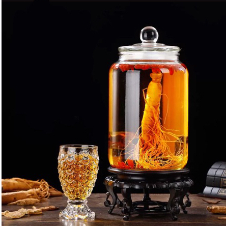 Glass jar for soaking wine and soaking fruit with lid with gasket 3L ...