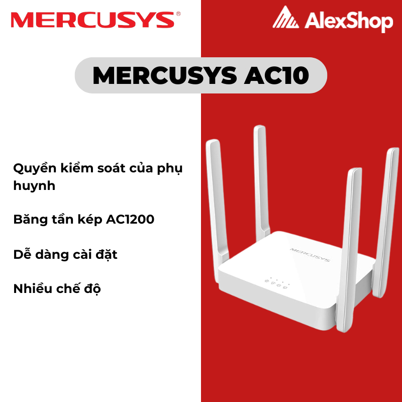 [AC1200] Mercusys AC10 Wifi Router, AC1200 Dual Band, Wifi Booster ...