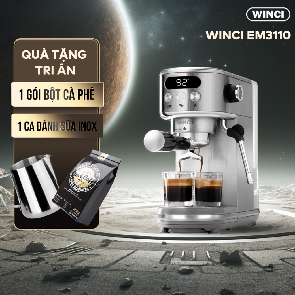 Winci EM3110 Espresso, Capuchino, Latte Coffee Maker, | Shopee Malaysia