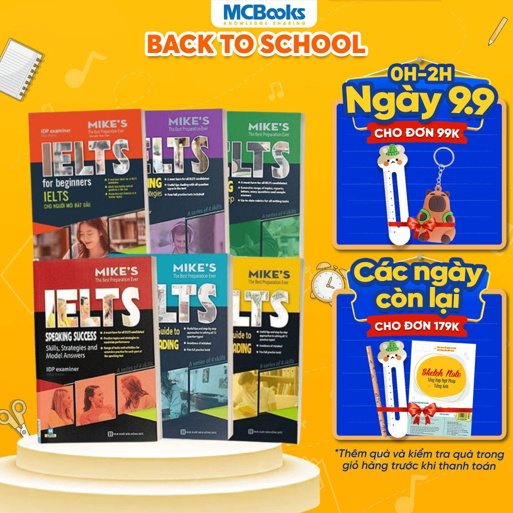 Books - Combo Ielts Mike's (Beginner, Writing, Reading, Speaking ...