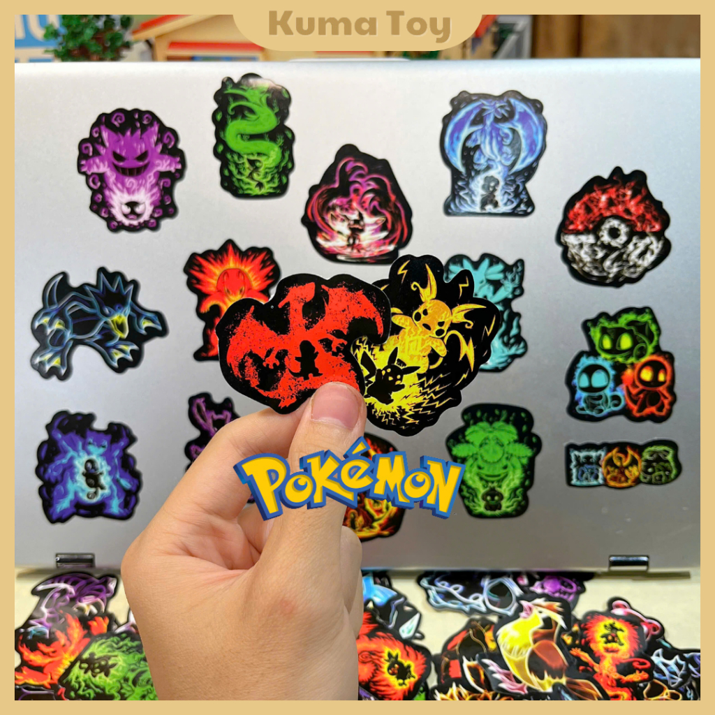 Hot Set of 60 High Quality Pokemon Neon Pikachu Gengar Charmander ...