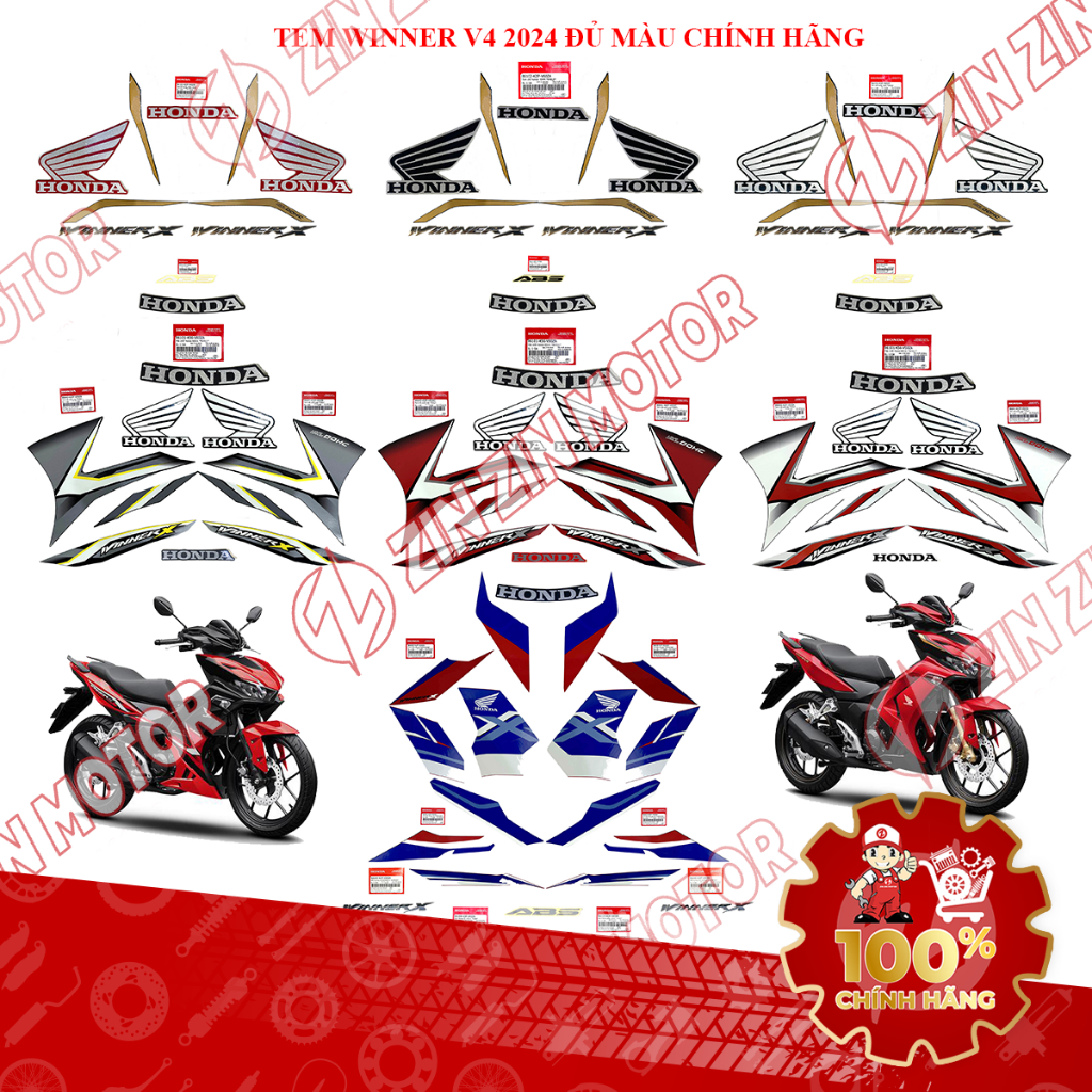 Winner X V4 2024 Stamp, Winner X 2024 Car Stamp in All Genuine Colors ...