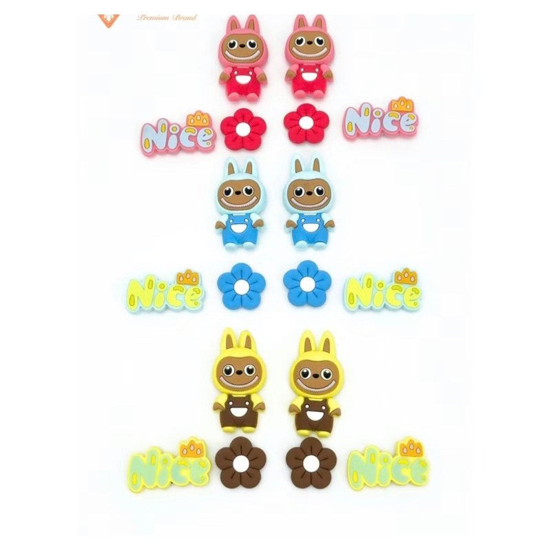 Labubu charm set, LABUBU Sticker attached to super cute slippers ...