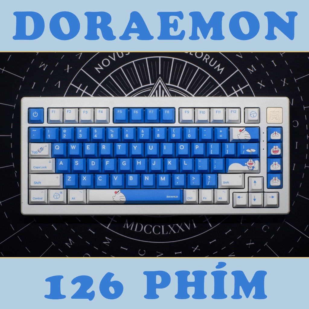 Custom Keycap for Mechanical Keyboard | Cherry Profile Green Doraemon ...