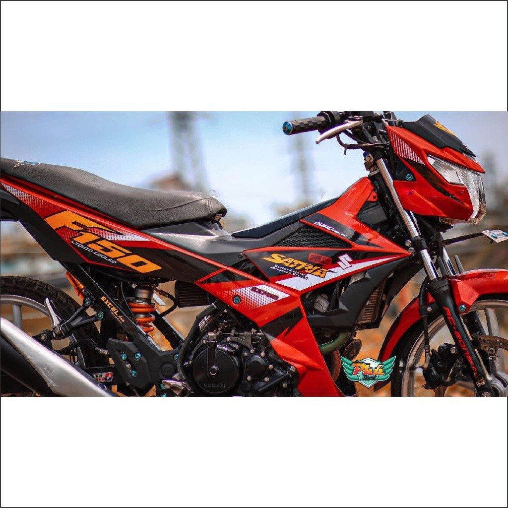 Red, black and white Satria Removable Stamp (J) | Shopee Malaysia
