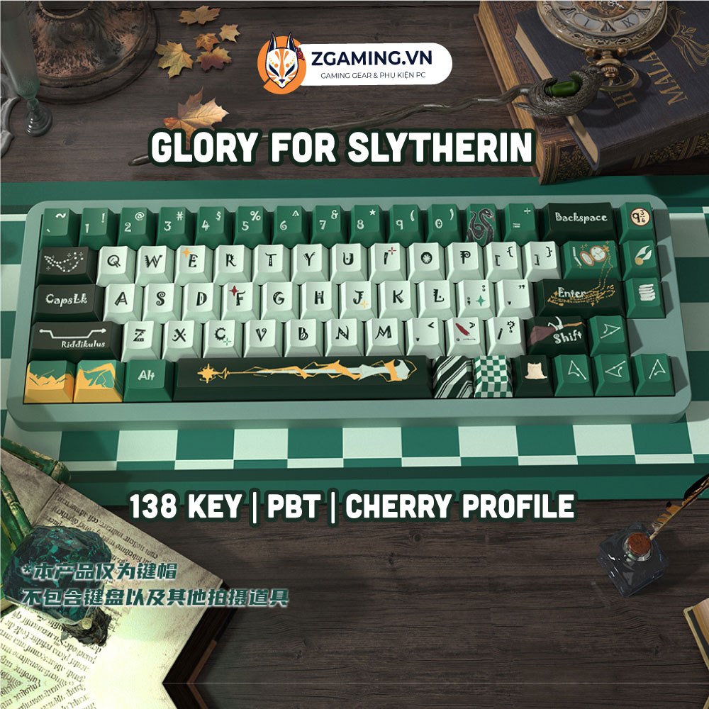 Keycap Glory For Slytherin | Harry Porter Movie Keycap | 138 & 158 Keys ...