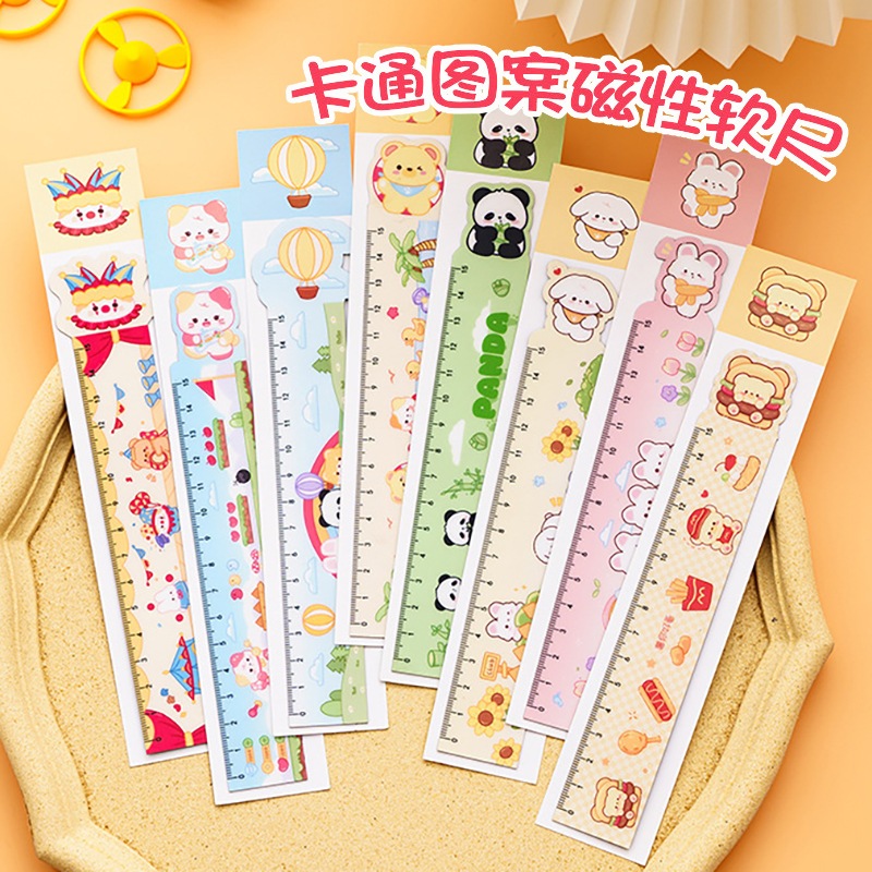 Flexible Magnetic Ruler for Students 15cm Cute Panda Animal Shape - Beo ...