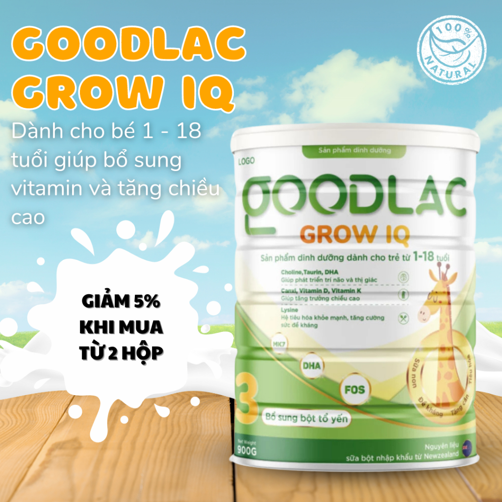 Goodlac Grow IQ height and brain increasing milk 900g for children 1