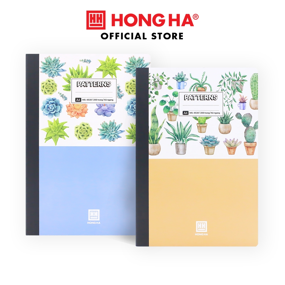 Hong Ha Patterns 200-page A4 horizontal lined notebook - 4530 | Shopee ...