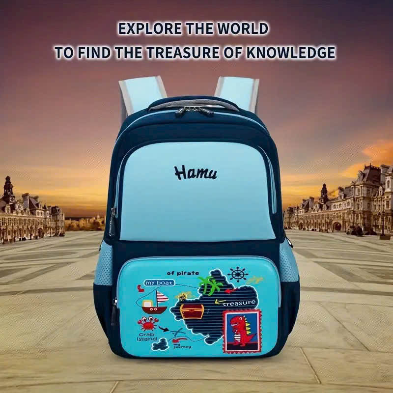Genuine Hamu Du Anti-Humpback Backpack for Primary School Children ...