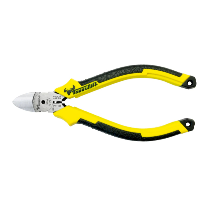 TSUNODA MN-115DG Cutting Pliers 4.5-Inch With TG Grip - Precision Craft Pliers Made In Japan