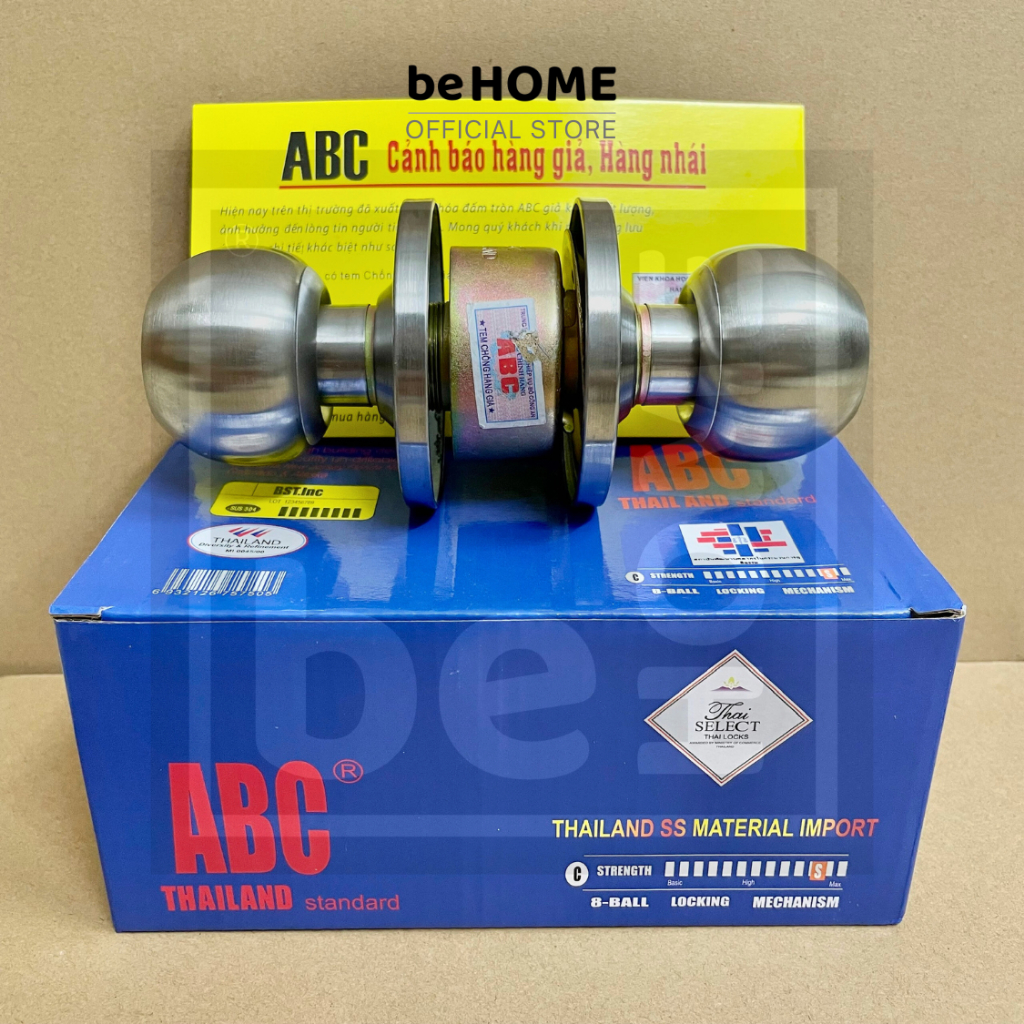 (ABC) Thai ABC Stainless Steel Round Handle Lock (short trigger, long ...