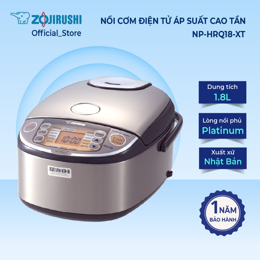 Zojirushi NP-HRQ18-XT high-frequency electronic rice cooker, Japanese ...