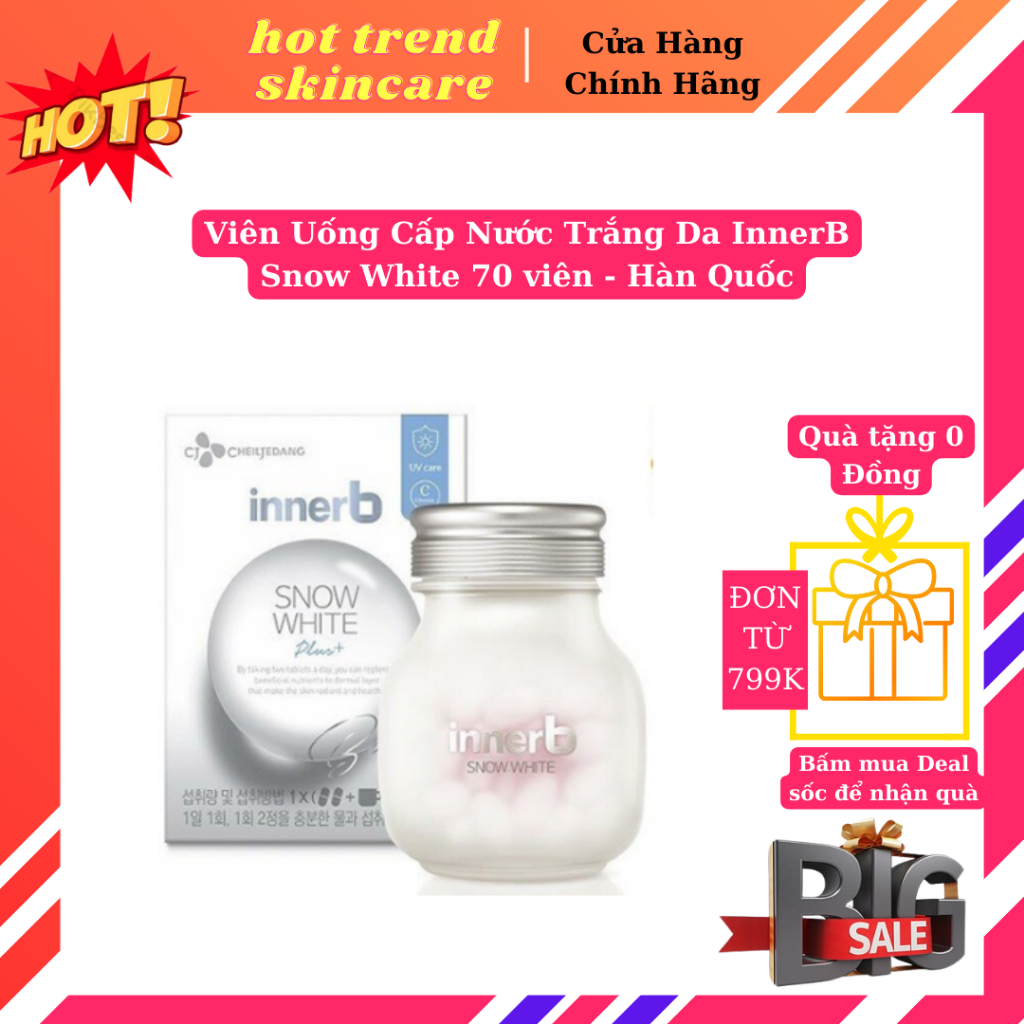 Innerb Snow White Skin Whitening Hydration Pills 70 pills - Korea ...
