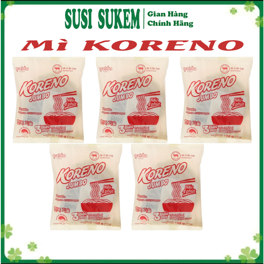 [Combo Of 5 packs] Koreno instant noodles - premium 4-minute jumbo ...