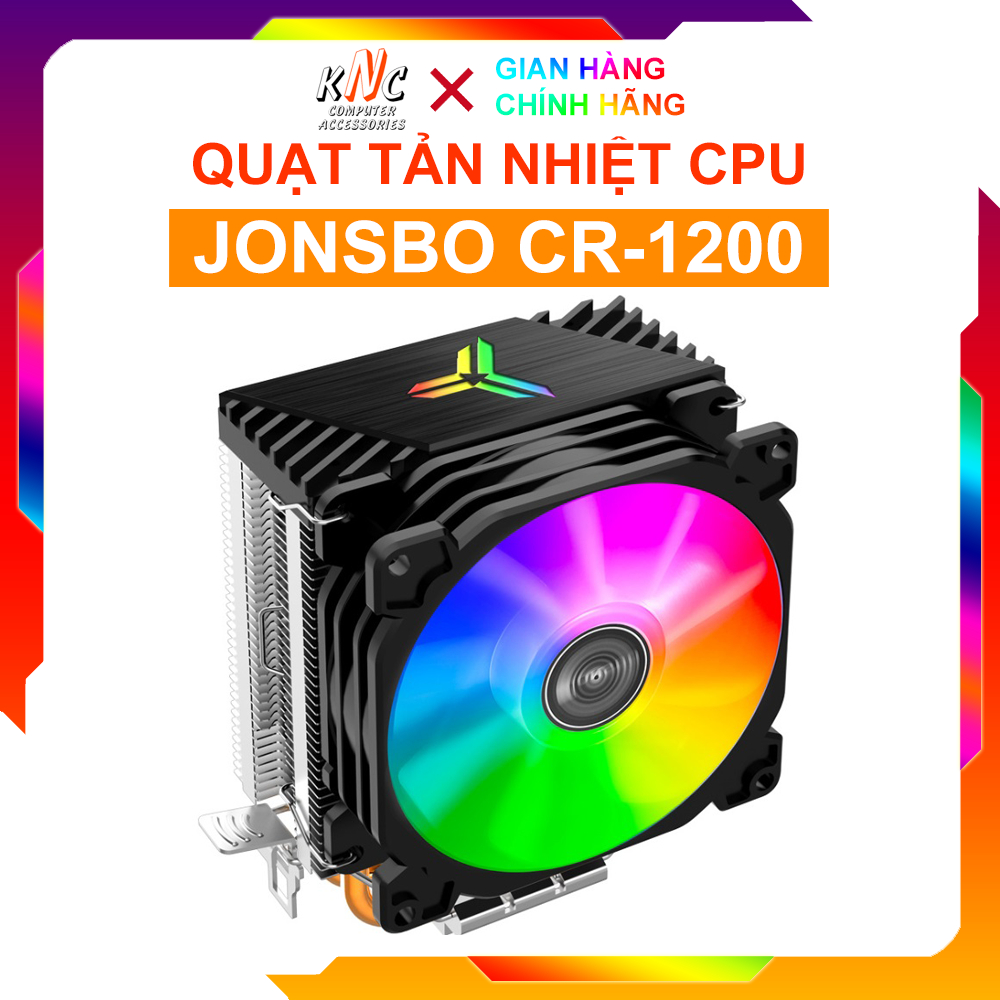 Jonsbo CR1200 CPU Cooler Fan RGB Led Automatic Color Reversal Fan 9cm