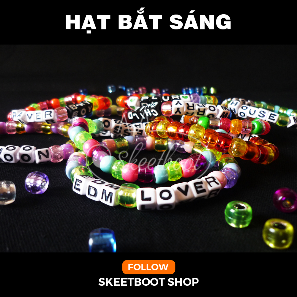 Set of 10 assorted kandi rings (outer) - accessories rave edm festival ...