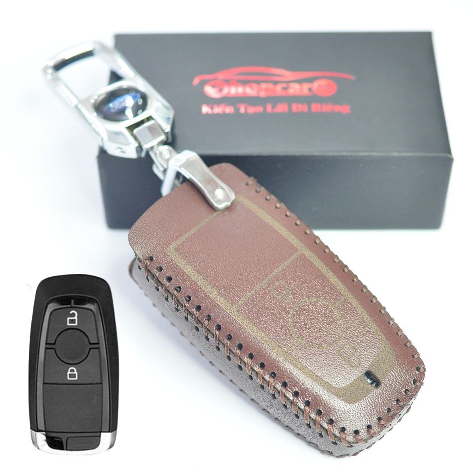 Ford Ranger Raptor leather key case, Ford everest smart key H FREE HOOK ...