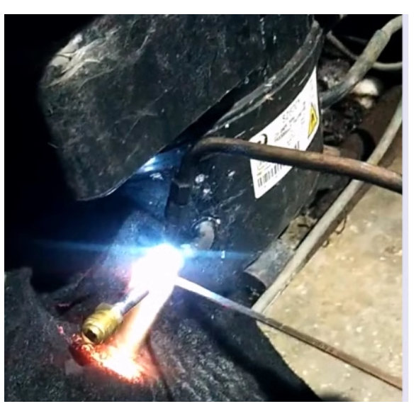 Fireproof cotton fabric welded copper wire cold cushion for welding