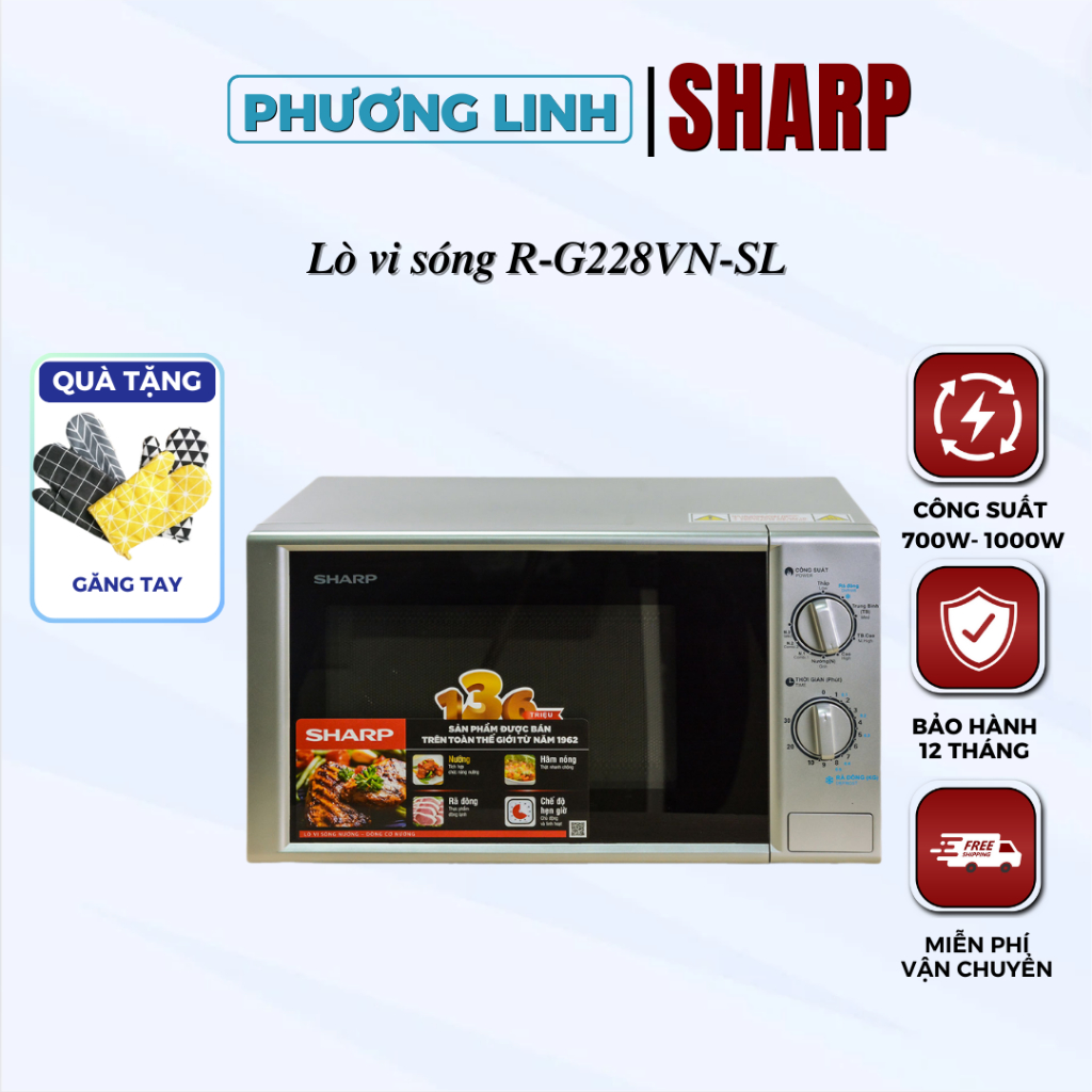 Sharp microwave oven with grill R-G228VN-SL - Capacity 20L - Genuine ...