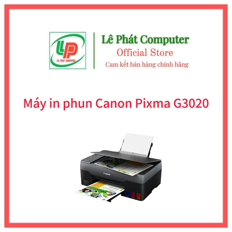 Canon Pixma G3020 multifunction color inkjet printer (Print, Scan, Copy ...