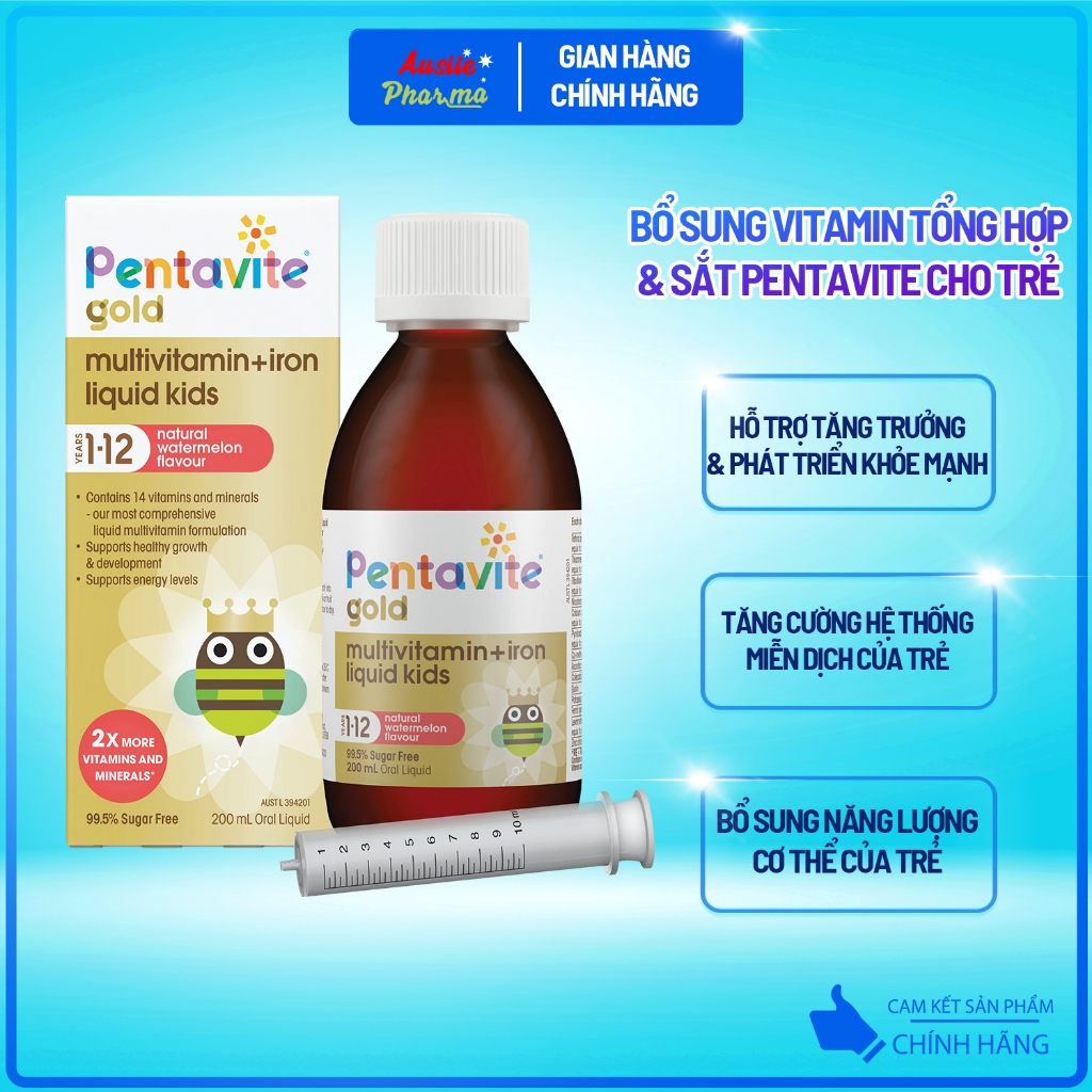 Multivitamin and Iron Syrup for Children, Pentavite Gold Multivitamin
