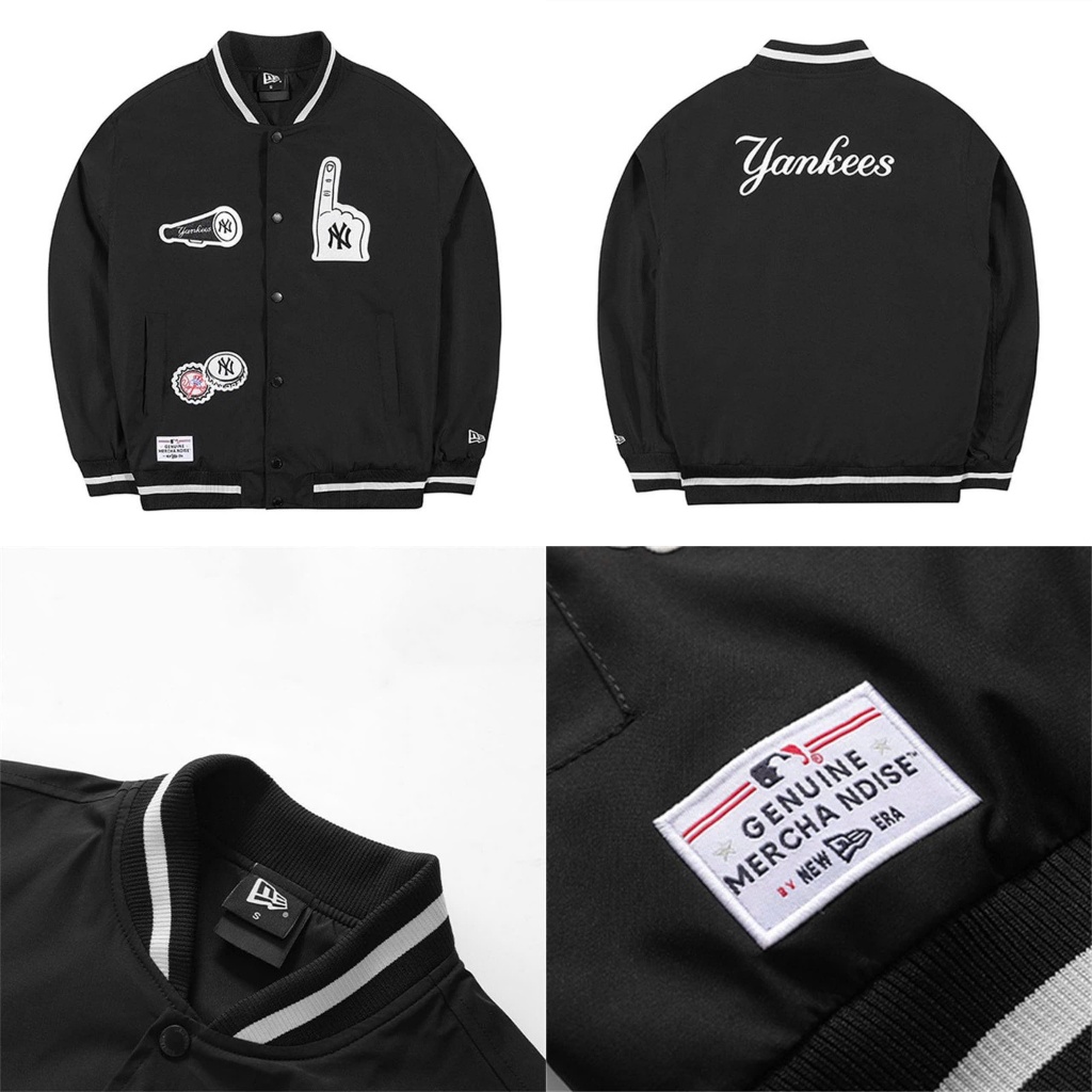 [Genuine] Jacket New Era Sticker Yankees Black ** Bomber Sticker Ne ...