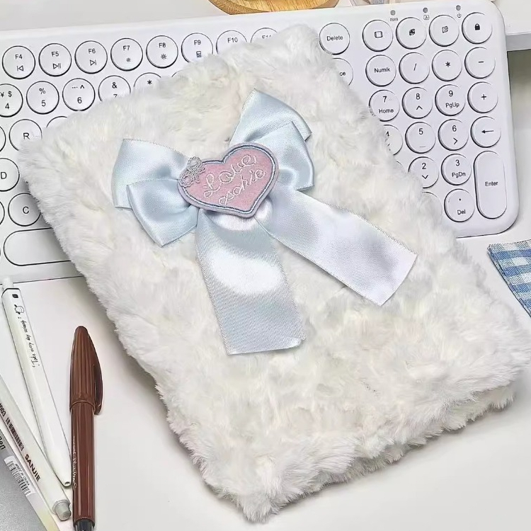 Cute Notebook, Fluffy Bow Shape, White Page Content, For Notebook ...