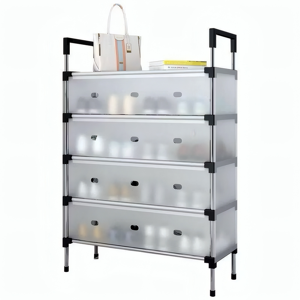 5-Tier Stainless Steel Shelf with Dust-Proof Partitions, 5-Tier ...
