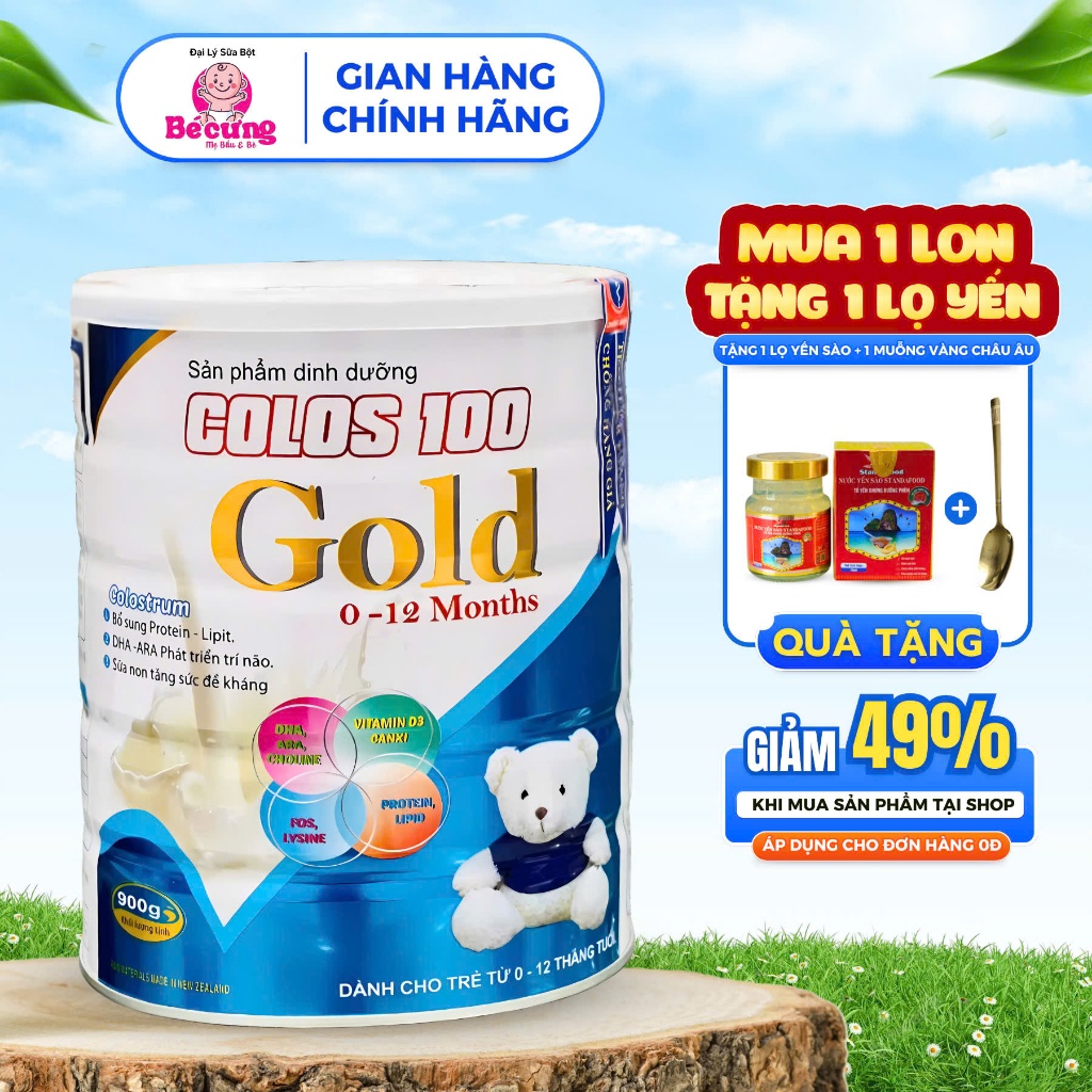 Colos 100 gold milk for babies 0-12 months old 900g | Shopee Malaysia