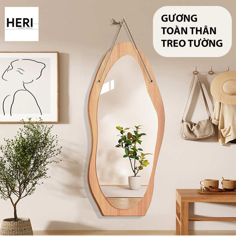 (BREAKABLE INCLUDED) Wall-mounted full-body rattan mirror, many sizes ...