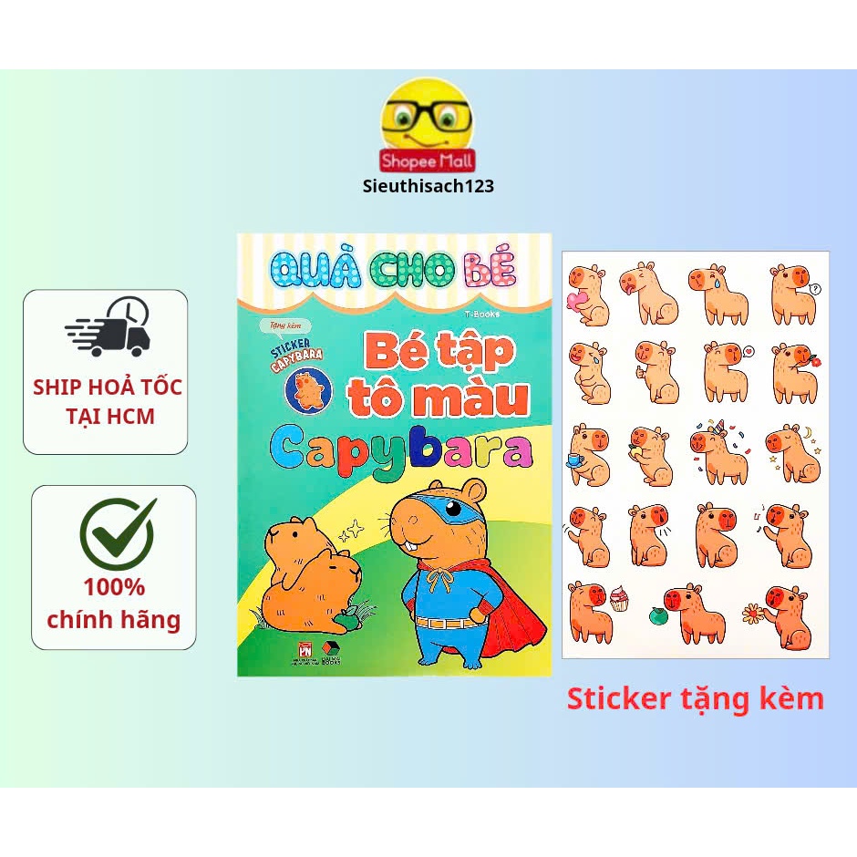 Book - Gift for children - Children learn to color capybara (with ...