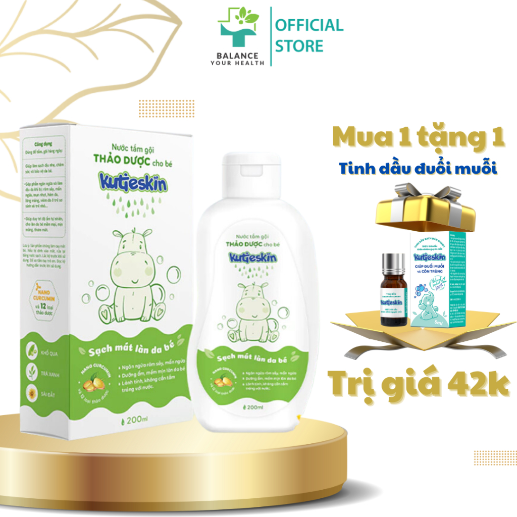 Kutieskin herbal baby shampoo to prevent heat rash and rashes 200ml ...