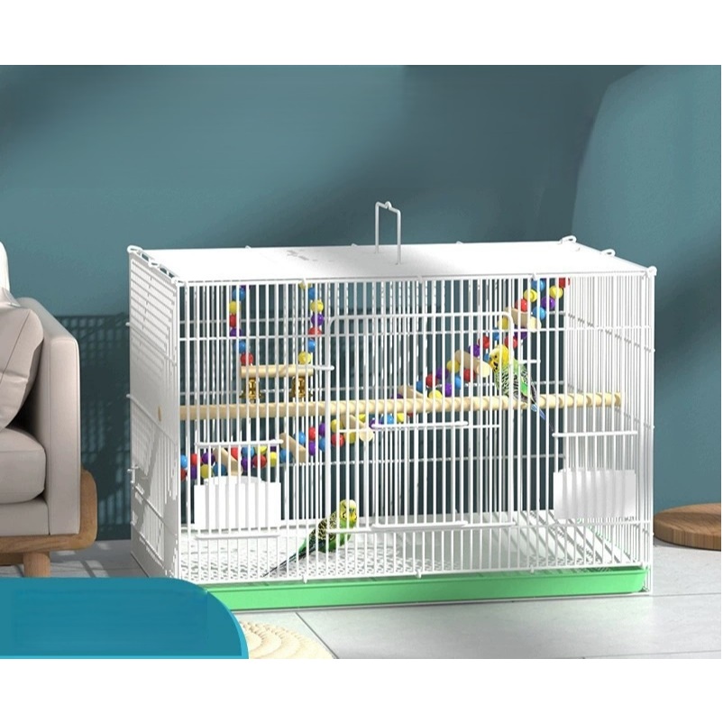 Powder coated bird cage size 60x40x40 for ornamental birds, combs ...