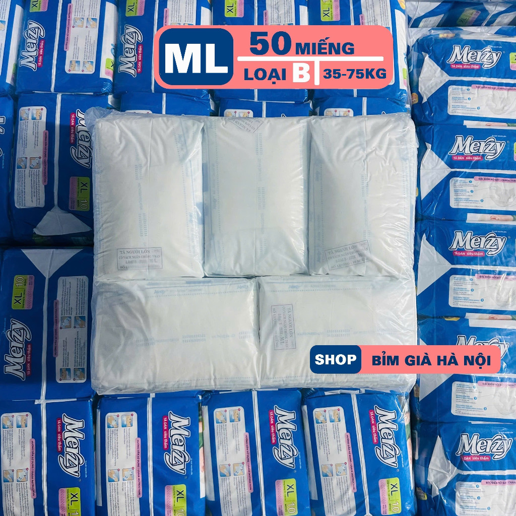 (50 Pieces) merzy ML10 XL10 Diapers type B super absorbent, anti-spill ...