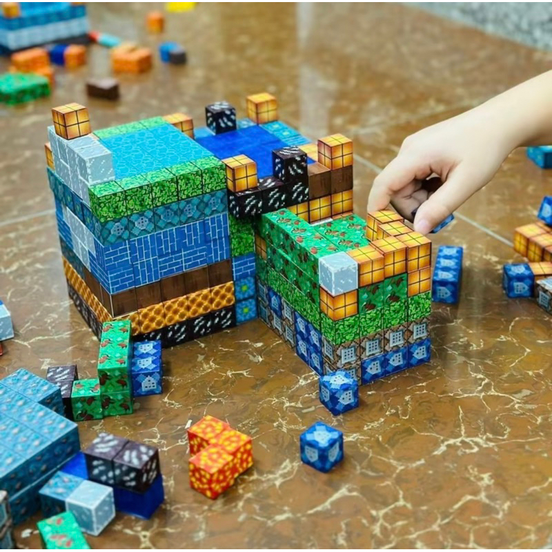 Minecraft Magnetic Block Toys,Block Minecraft Magnets, Construction ...
