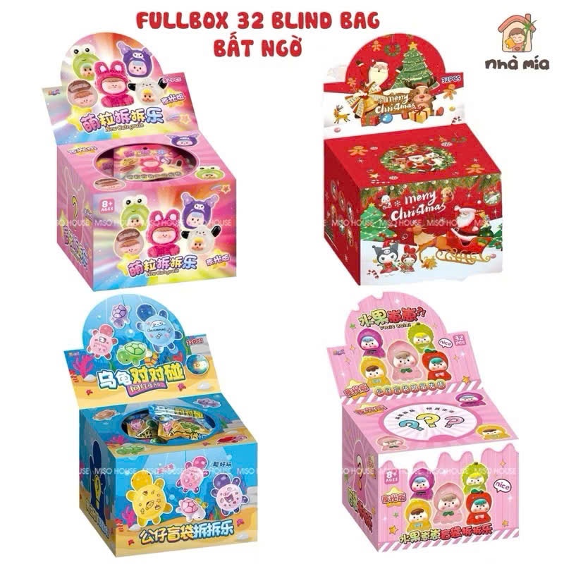 Blindbox 32 baby three, kuromi, crybaby keychains blind box unbox ...