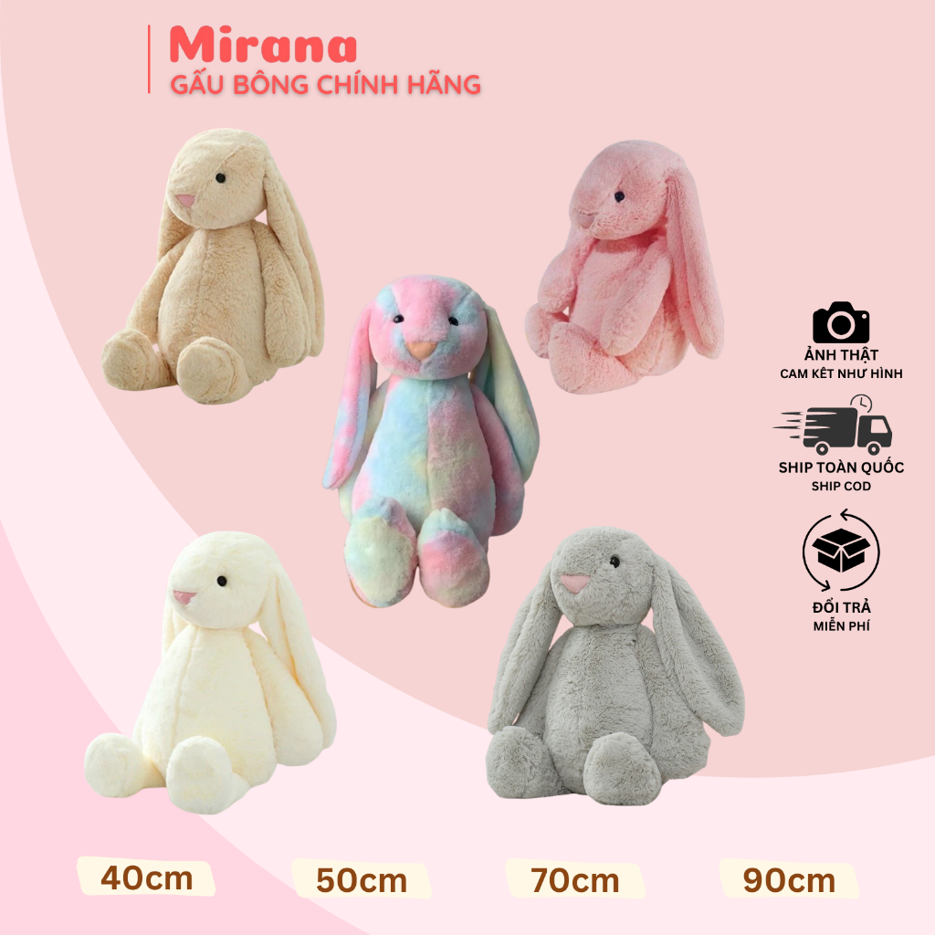Jellycat Bunny Mirana Long Eared Rabbit Teddy Bear Cartoon Rabbit ...