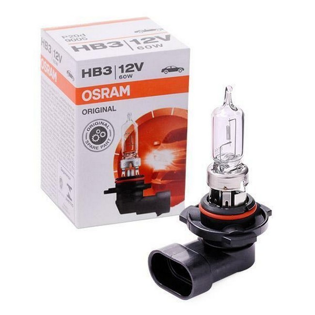 2x OSRAM HB3 9005 Halogenlampe – 12V 60W P20d, Fernlicht, Warmweiß, ECE-zugelassen