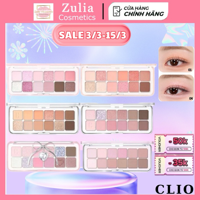 CLIO] Clio Pro Eye Palette Air 12-pan Eyeshadow Palette Shopee