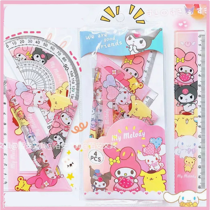 Kuromi sanrio EKNI53 ruler eke set cute eke set cute eke set kuromi ...