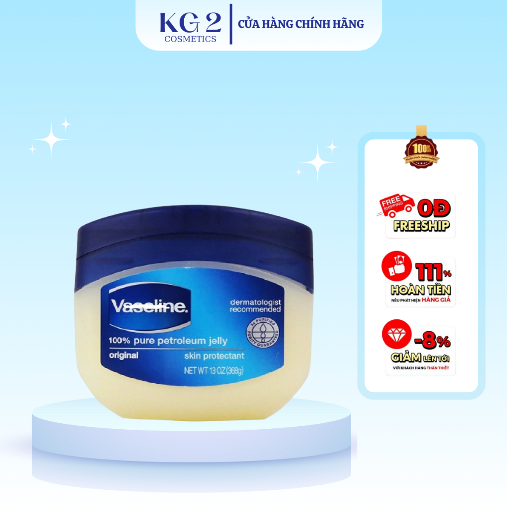 Vaseline 100% White Petrolatum Original Healing Jelly Moisturizing Wax ...