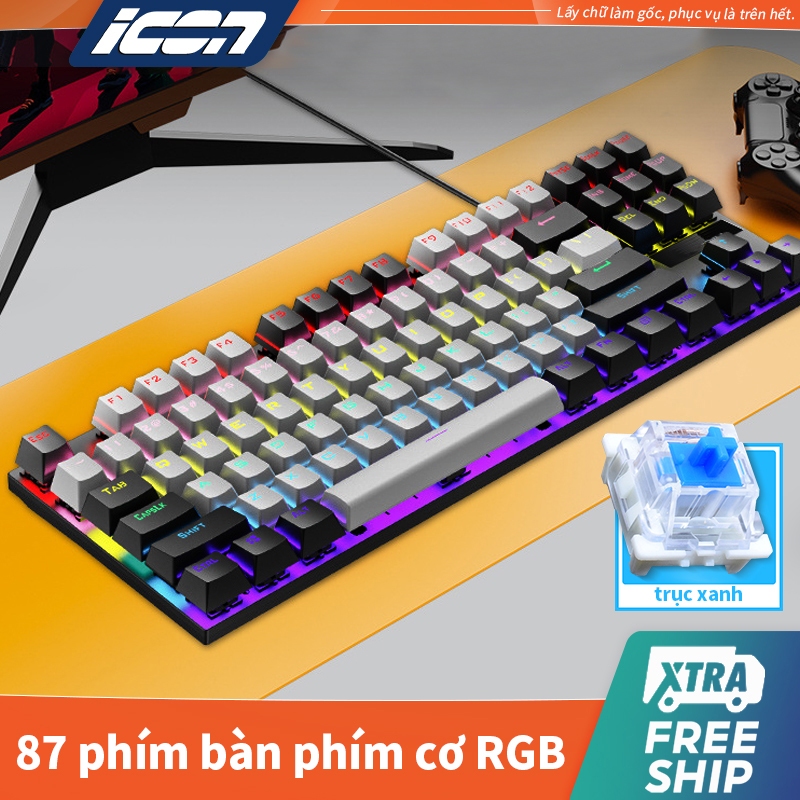 Icon - 87/104 Key RGB Mechanical Gaming Keyboard, Blue Switch, RGB LED ...