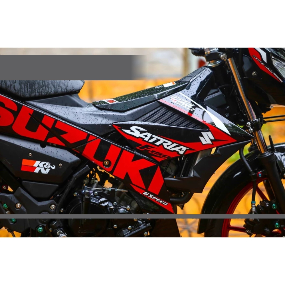 SATRIA FI 3-layer stamp, red and black model, extremely standard HOT ...