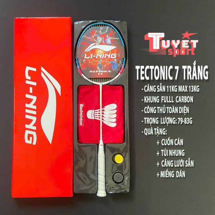 Lining Tectonic 7I Badminton Racket full box version with pre-tensioned ...