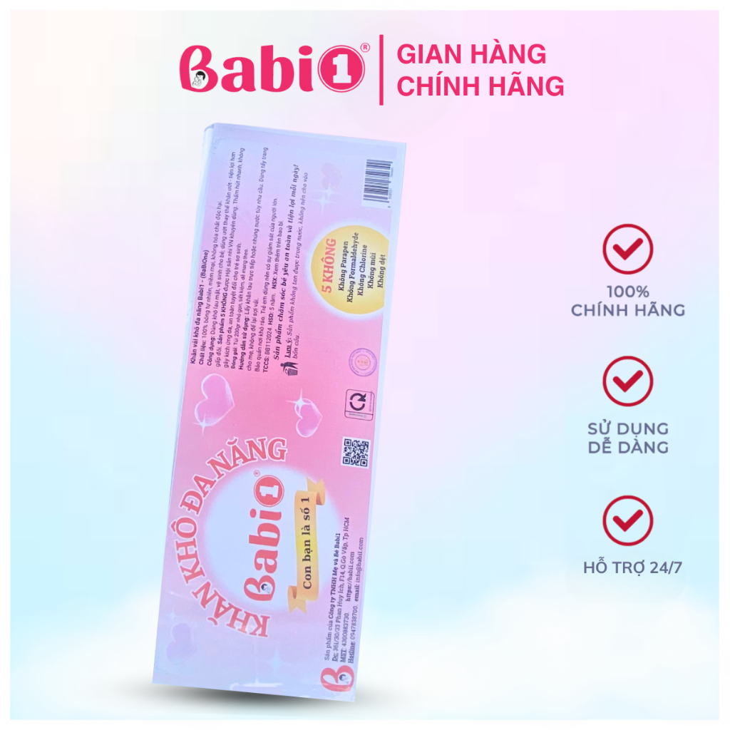 Babi1 Multi-Purpose Dry Towel Standard 5-Free Disposable Non-Woven ...