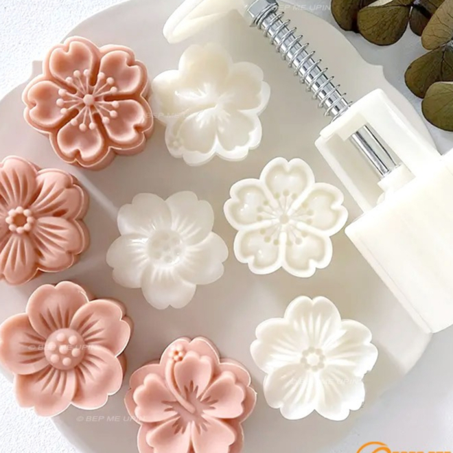 XO Hibiscus cherry blossom spring press mold with 4 flower sides for ...