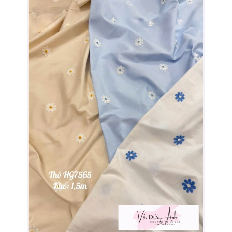 Floral embroidered rough fabric (3 colors) | Shopee Malaysia